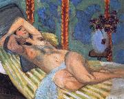 Henri Matisse Nude in front of a blue background oil